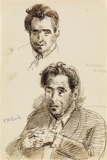 RAPHAEL SOYER Collection of approximately 40 drawings.